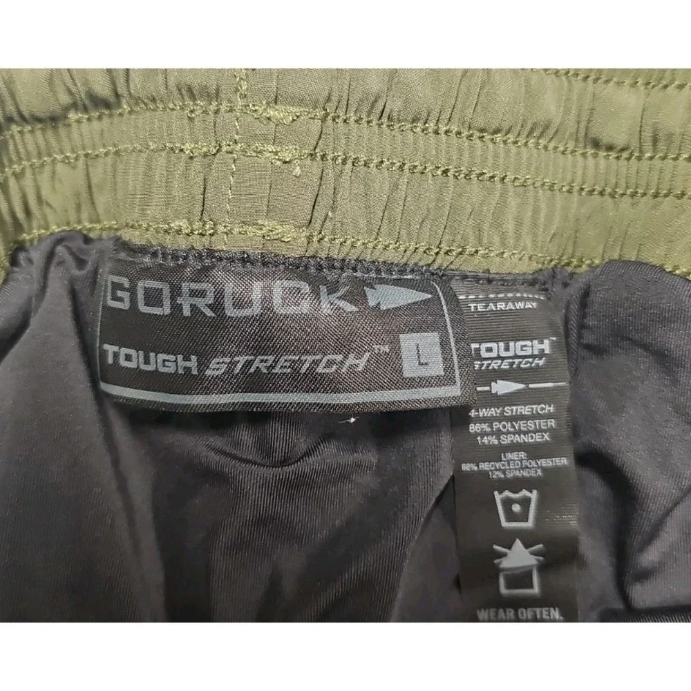 Goruck American Training Shorts Men's Large Green Tough Stretch Lined Running 6